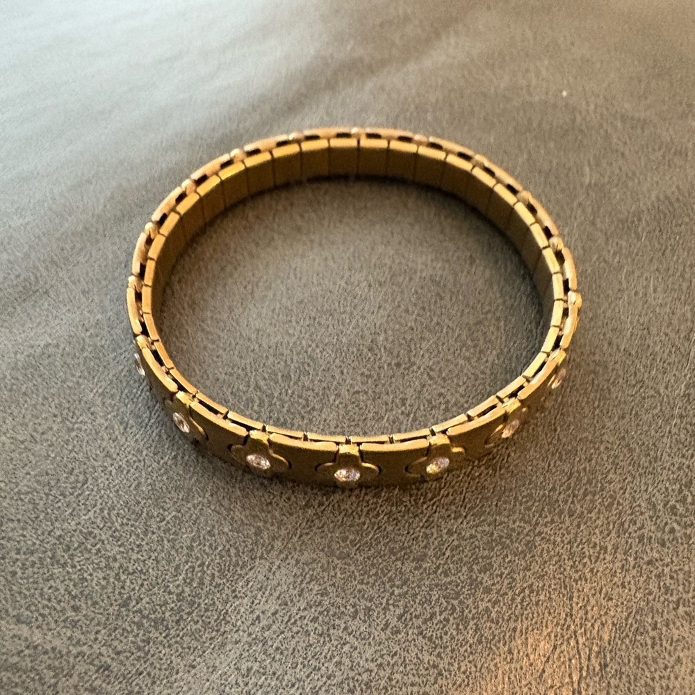 Speidel Stainless Steel CZ Stretch Bracelet